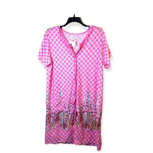 Lati Fashion Womens Pink Floral Loungewear Size 3X